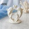 3D-печатное искусство из PLA для спальни Семейство дельфинов из четырех человек Украшение с дизайном в виде сердца Минималистичные маленькие фигурки Фотоаксессуары Настольная скульптура животного Дом
