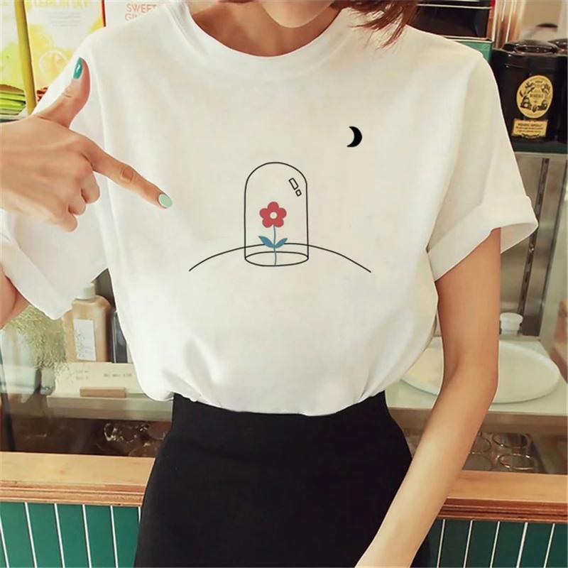 T Shirt Anime Women's T-shirt Short Sleeve The Little Prince Tee Women Harajuku Tshirt Girl Clothing
