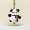 Charming Christmas Panda Pendant Keychain Soft Plush Animal For Kids And Adults