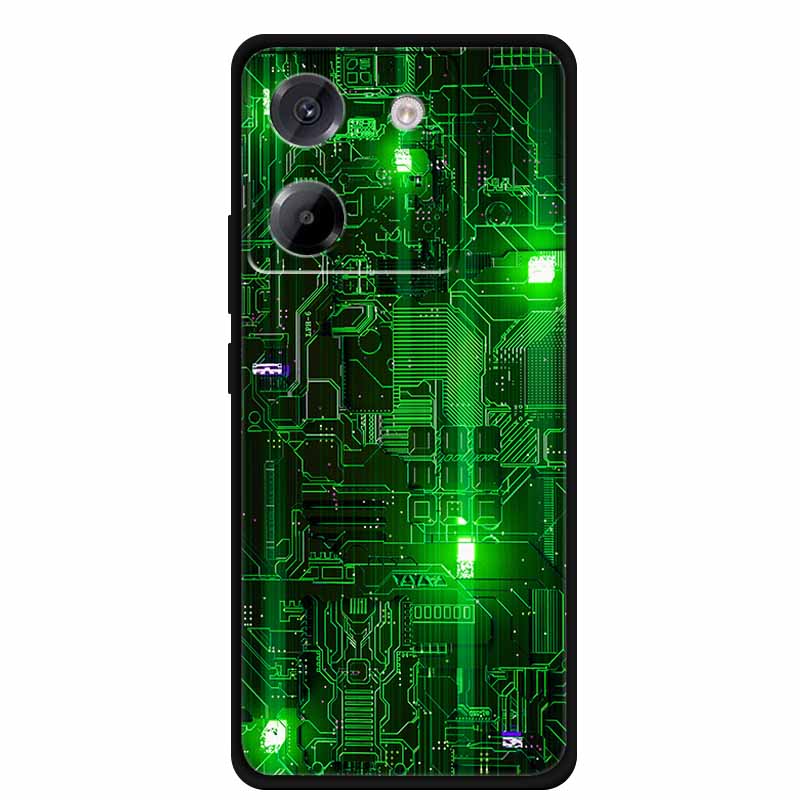 Чехол для Xiaomi Poco M7 Pro 5G, стиль мультяшной живописи, мягкий силикон + ТПУ, задняя крышка, чехлы для Poco M7 Pro 5G, противоударный чехол, новый