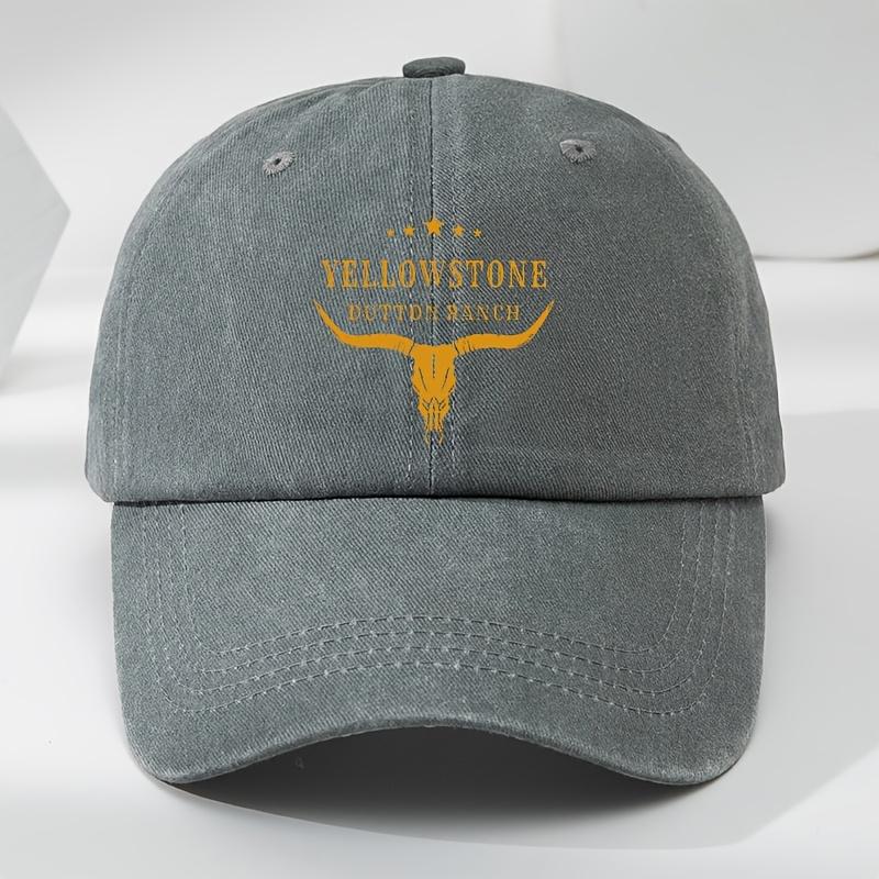 Мягкая полиэстеровая кепка YELLOWSTONE Винтажная бейсболка Мягкий полиэстер Регулируемая Дышащая кепка от солнца Можно стирать вручную