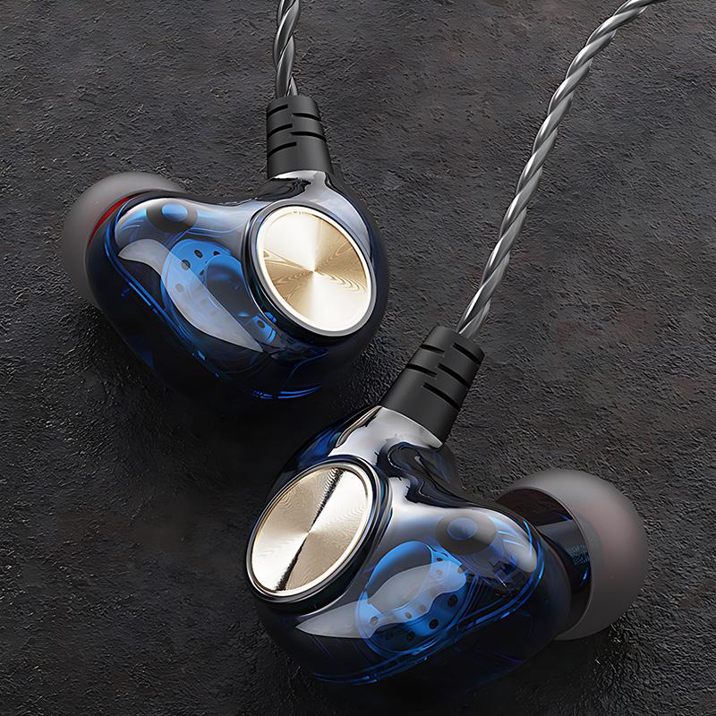 HIFI Heavy Bass Wired Earphone 3.5mm AUX In Ear Gaming Headset Dynamic Music Headphones Stereo Noise Cancelling Earbuds With Mic