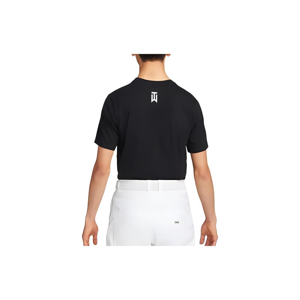 Nike Logo Tiger Head Printing Round Neck Pullover Short Sleeve Black Men's DR7722-010