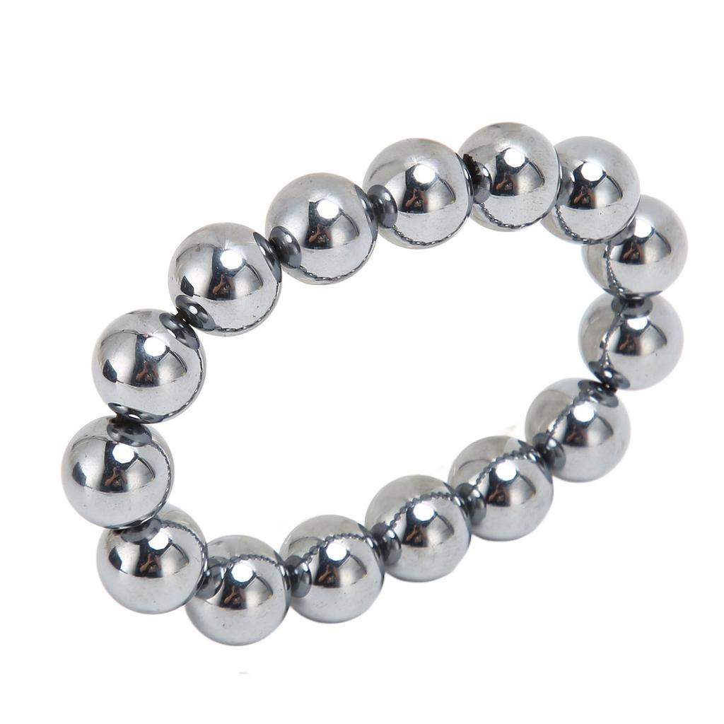 14 мм браслет из терагерцового камня способствует циркуляции крови круглые бусины браслет Chian для женщин мужчин