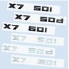 AAAOQ1 Chrome Black 3D Numbers M X7M50i X7M50d X7M60i X7 M50i M60i M50d ABS Emblem for BMW X7 Series G07 Car Trunk Badge Logo Sticker