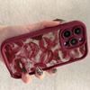 Для iPhone 16 16E Чехлы iPhone 15 Pro Max Ко Дню Святого Валентина Винно-красный Чехол с Отпечатком Губ Для iPhone 17 Air 14 13 12 11 XS XR X 7 8Plus Чехол