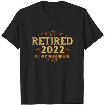 Вышел на пенсию в 2022 году, Подарки на пенсию для мужчин и женщин, Смешная футболка, Классическая футболка