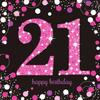 Sparkling Celebration 21st Birthday Napkins (Pack of 16)