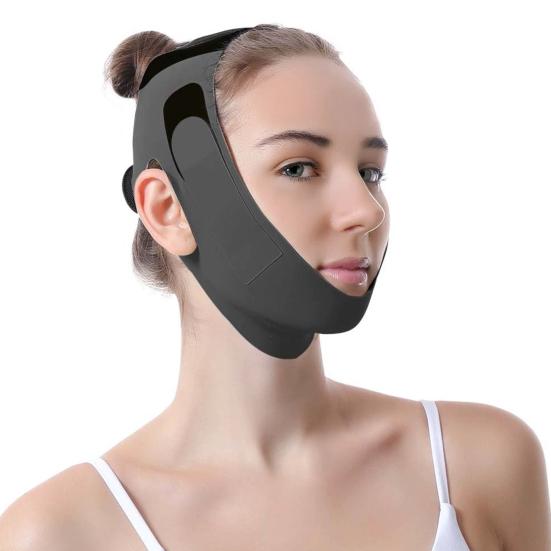 V Line Lifting Strap Face-slimming Mask Adjustable Chin Strap Jawline Shaper Breathable Jaw Strap for Sleeping