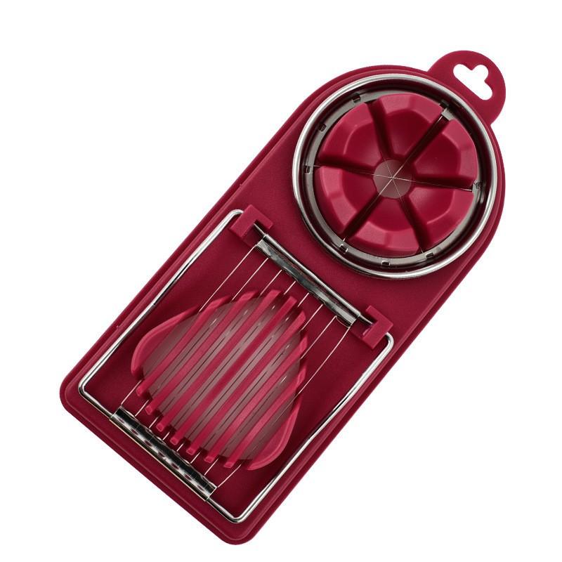 Пластиковый резак для яиц с одной головкой, бытовой многоцелевой инструмент для резки яиц двойного назначения