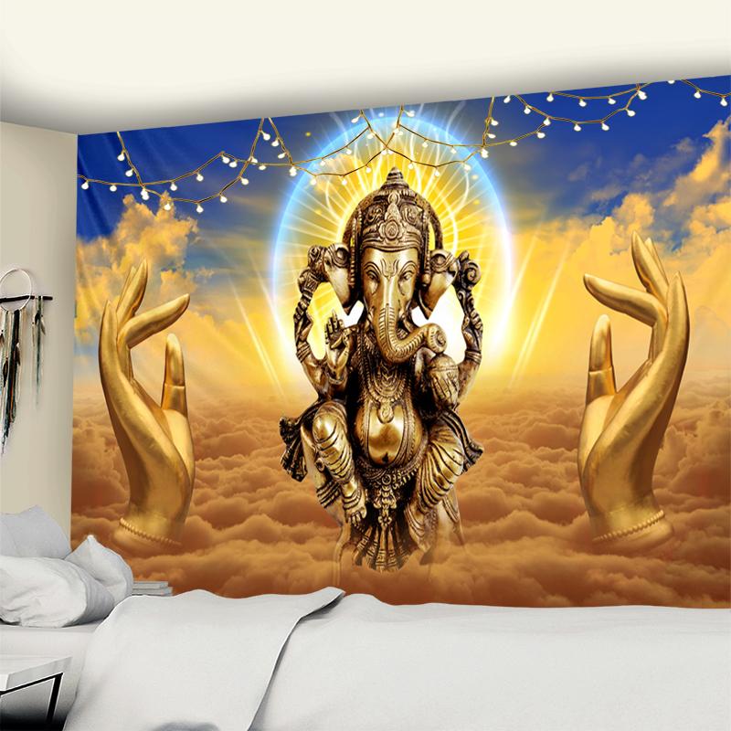 Гобелен со слоном и бергамотом, настенный тайский, богемный, буддийский, спальный, Mmat, художественное украшение для гостиной, семьи