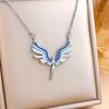Necklace Hot Sale Angel Wings Necklace Accessories Female Creative Wings Micro Zircon Versatile Clavicle Chain Accessories