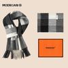 Muxier Men's 100% Pure Wool Plaid Business Scarf with Gift Box