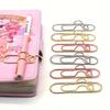 6pcs Stainless Steel Pen Clip Multifunctional Metal Clips with Hanging and Pen Holder Feature - Mixed Colors for Office and School Supplies