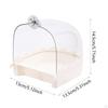Bird Bath Bathtub Hanging Food Tray Shower Caged Parrot Bathing Tub for Budgerigar Finch