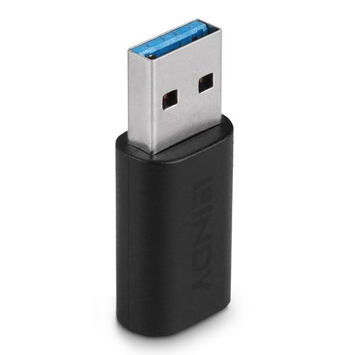 Lindy 41904 Przejściówka Do Kabli Usb 3.2 Type A Usb 3.2 Type C Czarny