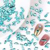 Lake Blue Nail Art Diamond Jewelry, Flat Bottom Special-Shaped Diamond Mixed Water Drop Love Style, Glass Diamond Nail Jewelry