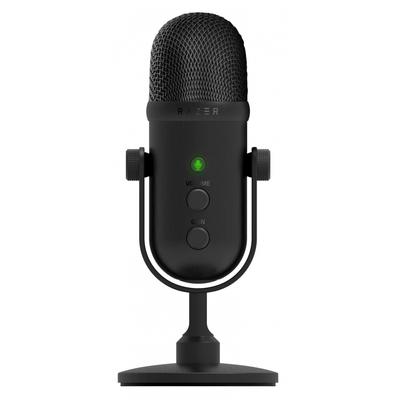 Razer Динамический USB-микрофон Seiren V2 Pro 30 мм Оснащен фильтром верхних частот, который отсекает шумы Ограничитель аналогового усиления Мониторинг микрофона Громкость