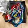 Thin Silk Plain Crepe Satin Printed Silk Square Scarf Women's Spring New Mulberry Silk 53 Small Silk Scarf Scarf