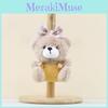 Cartoon Adorable Bear Plush Keychain With Pp Cotton Filling For Decor Bag
