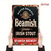 Винтажная металлическая табличка Beamish 8x12 дюймов Ретро Рустик Оловянная Настенная живопись Водонепроницаемый Декор