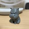 3D Printed Cute Hippo Figurines Hippopotamus Sculpture Desk Decoration Miniature Hippo Tabletop Statue Car Ornament