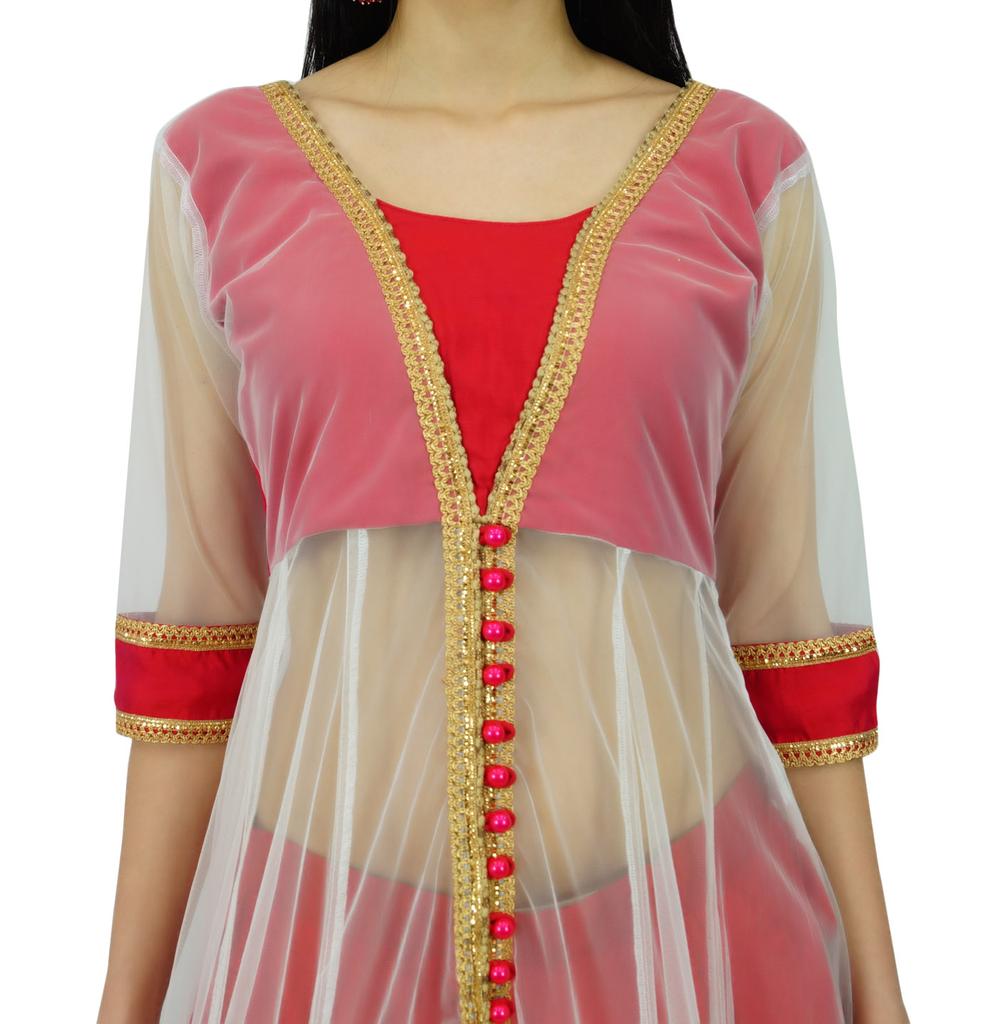 Atasi Женский стильный костюм-шальвар Anarkali длиной до пола с дупаттой