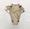 Coffin Ring, Golden Rutile Ring, 925 Solid Sterling Silver, Rutilated Quartz Gemstone, Gift for Her, Women Ring, Mothers Day Gift