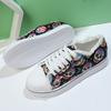 Women's Canvas Shoes Large Size Skull Single Shoes Casual Flat Single Shoes Board Shoes