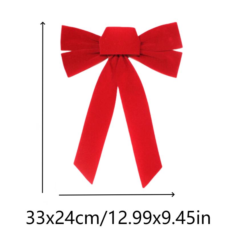 Tree Bow Christmas Decoration Diy Pendant Party Home Red Ornament Gifts Holiday