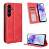 For Samsung Galaxy A55 5G Leather Retro Self-attaching Phone Case Of Galaxy A55 Case Flip Magnetic Wallet Cover
