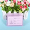 Tag Retractable Key Holder Horizontal ID Card Holder Badge Holder Name Card Cover Bank Card Holder