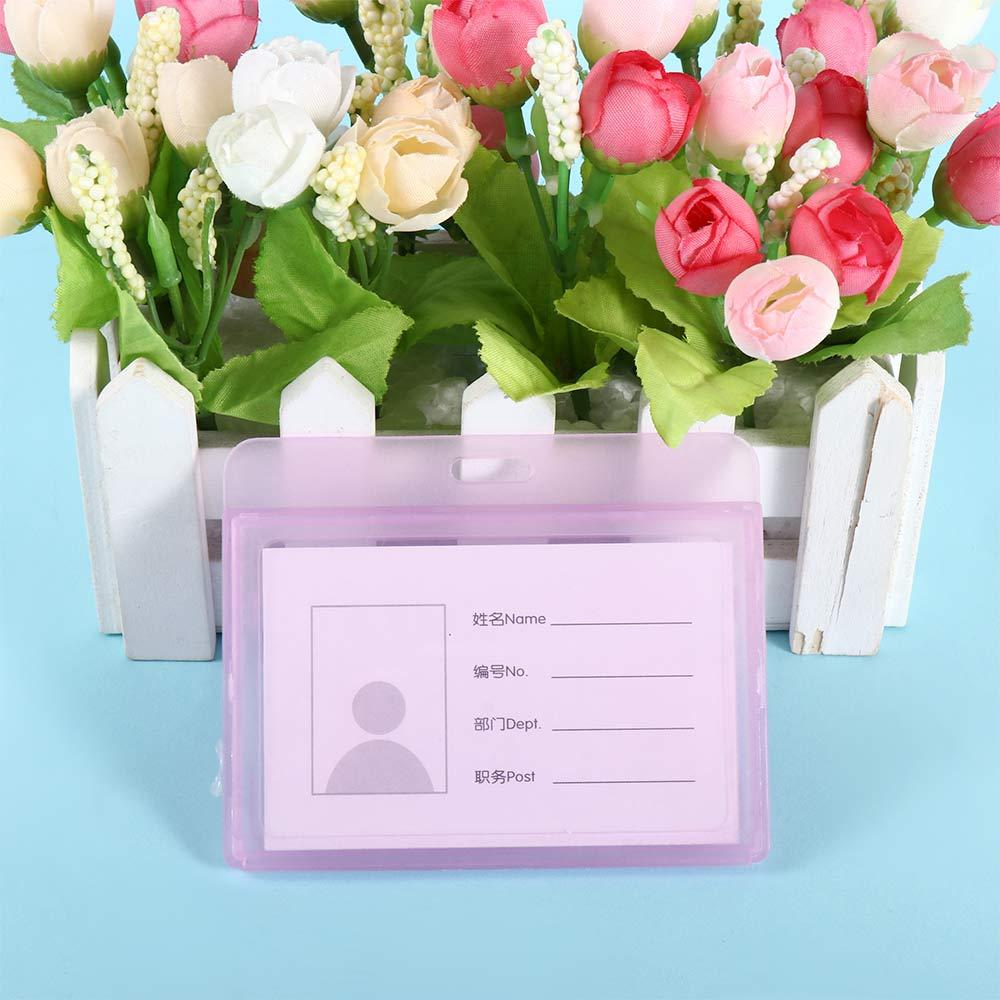 Tag Retractable Key Holder Horizontal ID Card Holder Badge Holder Name Card Cover Bank Card Holder