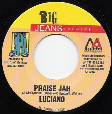 7-дюймовая пластинка LUCIANO / RED FOX - Praise Jah / Let Go BJ021 Big Jeans Recor US Регги, Ска и Даб Б/У