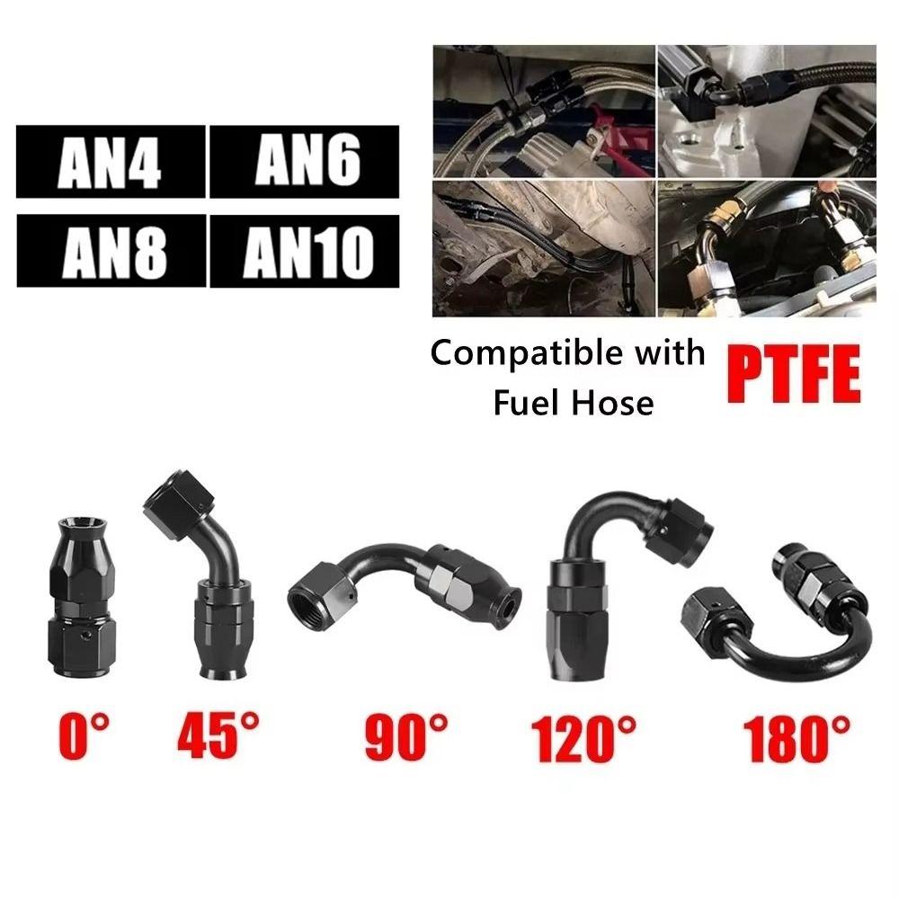 AN4/AN6/AN8/AN10/AN12 Oil Line Connector Aluminum Alloy Oil Hose End Adaptor AN Hose Fitting