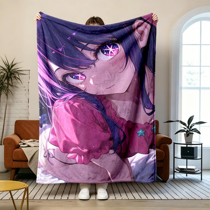 Oshi no Ko Soft and comfortable flannel Suitable for sofas living rooms outdoor camping travel and also makes a great anniversary gif