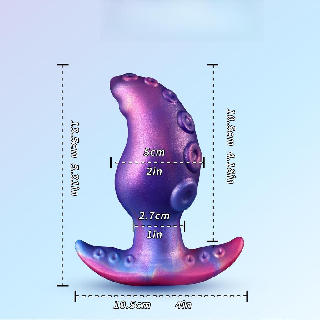 Colorful Wearing Dildo Head And Anal Plug Going Out Backyard Tentacle Training Anal Expansion Animal Products Alternative