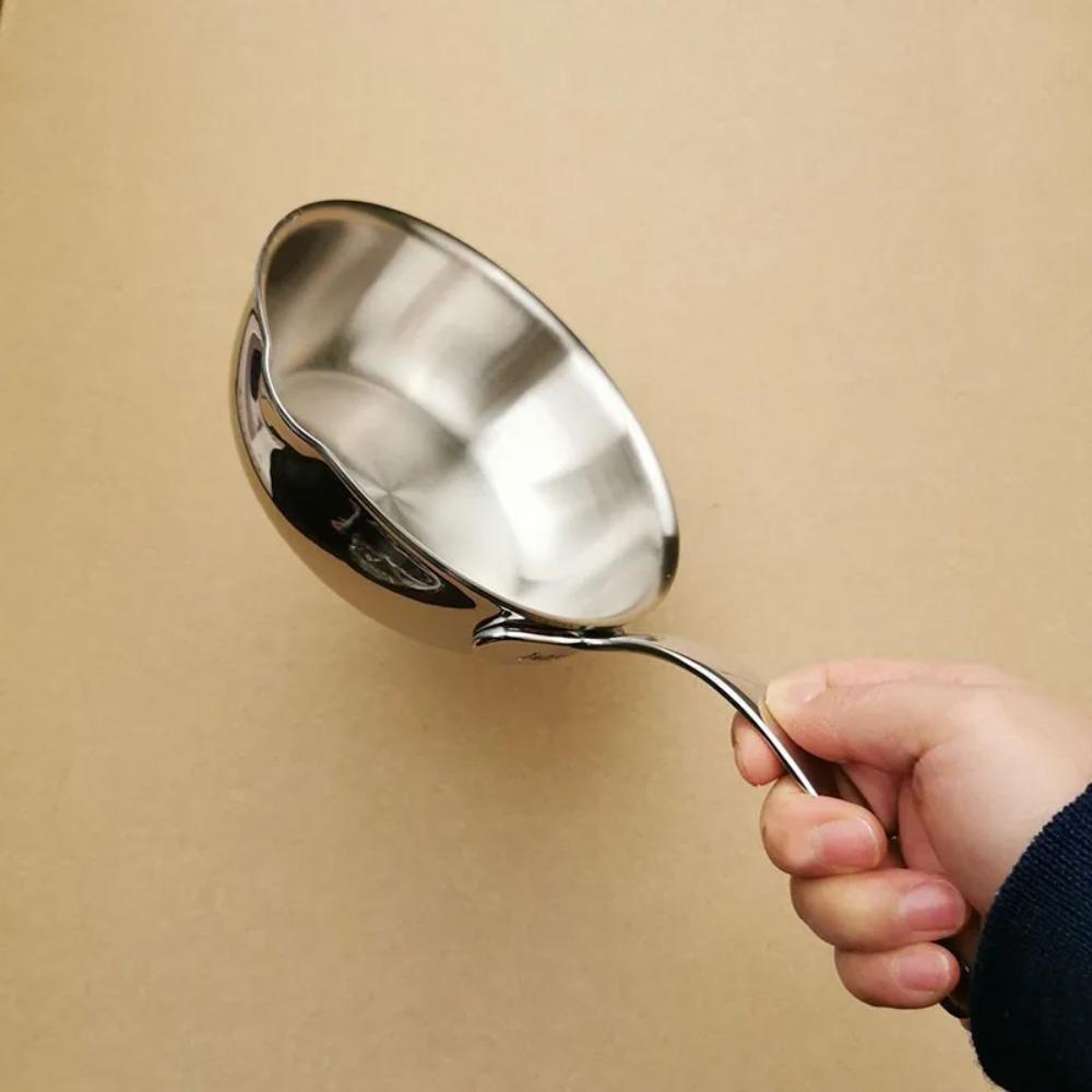 Diversion Port Stainless Steel Frying Egg Pan Silver Breakfast Cooking Pot  Complementary Food