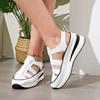 Summer New Arrival Solid Color Peep-Toe Backless Hook-and-Loop Fashion European Style Women's Plus-Size Platform Sandals