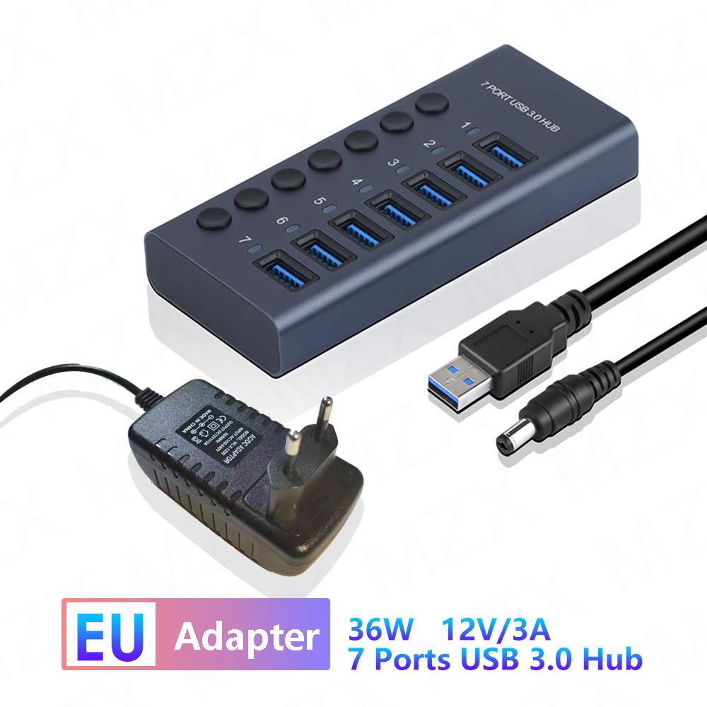 USB 3.0 Хаб Розетка Переключатель 4 6 10 Портов Концентратор Мульти-розетка Мульти-порты Док-станция Зарядное устройство Несколько Типов Питания Type C