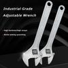 Никелированный регулируемый гаечный ключ с большим зевом и длинной рукояткой, универсальный гаечный ключ, кованая сталь, механическая мастерская, ручные инструменты для ремонта