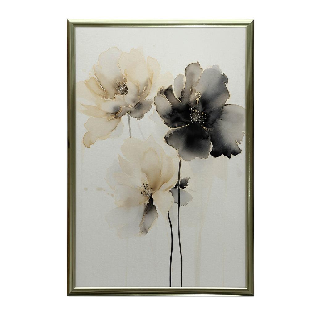 Kwiatowy Taniec Kwiatowy Taniec, 60X90 Cm, Rama Aluminiowa Czarna, Papier Matowy 230 Gsm