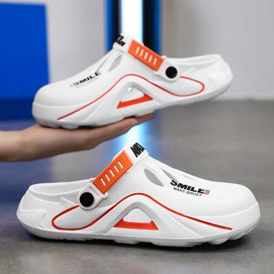 Модные мужские клоги белые уличные на платформе садовые тапочки домашние повседневные шлепанцы мягкая подошва легкие пляжные тапочки