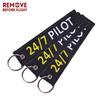 Remove Before Flight 3pcs/lot 24/7 Pilot Keychain Jewelry Aviation Lovers Gifts Keyrings