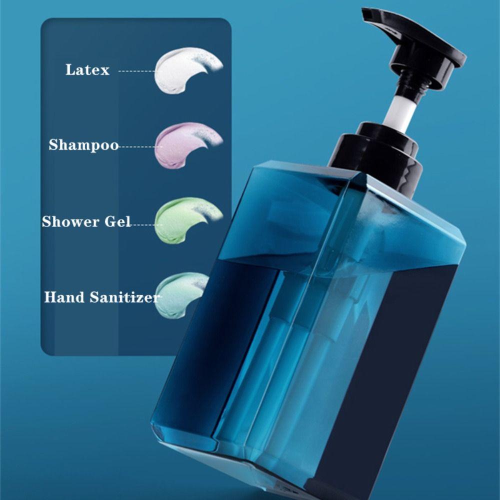 Square Storage Bottles 250/450/650ml Shampoo Press Empty Bottles New Liquid Soap Dispenser