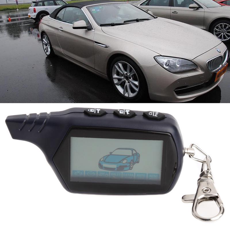B9 LCD Remote Controller For Two Way Car Alarm Keychain Russian Version