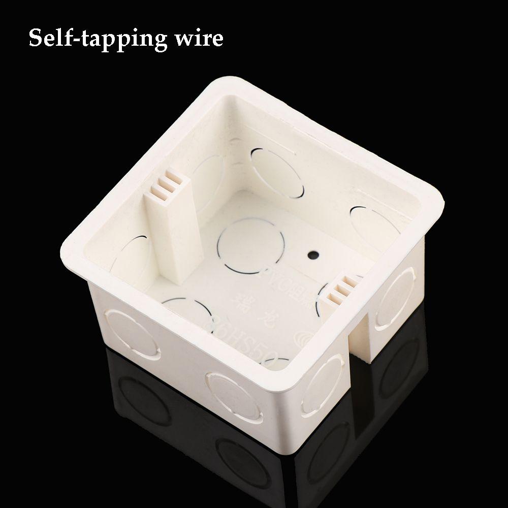 Home Equiments Light Touch PVC Plastic Wall Mounting Box Junction Concealed Bottom Switch Cassette