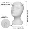 Female Styrofoam Mannequin Manikin Head Model Foam Wig Hair Glasses Display Multipurpose Faceless Cosmetics Display Stand