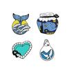 2-4Pcs/Set LGBT Rainbow Heart Enamel Pins Cartoon Fish Sun&Moon Ghost Crown Brooch Bag Clothes Lapel Pin Badge Cute Jewelry Gift