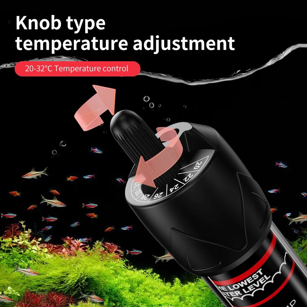 220v-50HZ-EU-PLUG Регулируемый температурный термостат нагревательный стержень 100 Вт Погружной аквариумный нагреватель воды для рыб